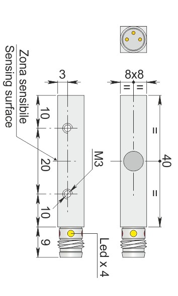 AECO İndüktif Sensör - SIPC8-C2 PNP NO H1 | İLX