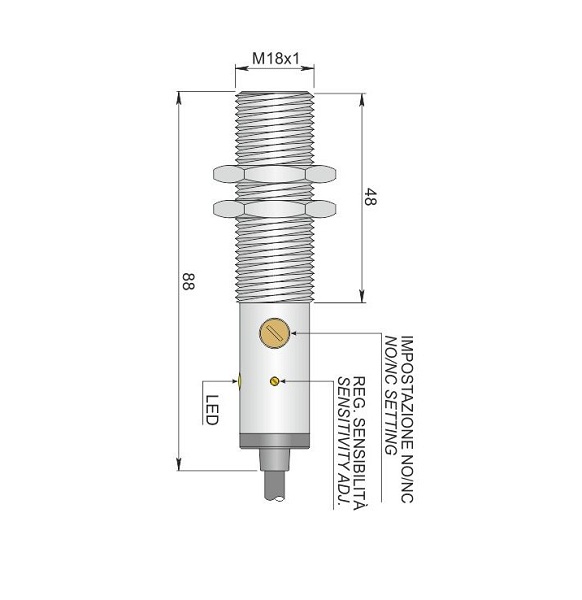 AECO Kapasitif Sensör - SC18SM-A5 NO/NC | İLX