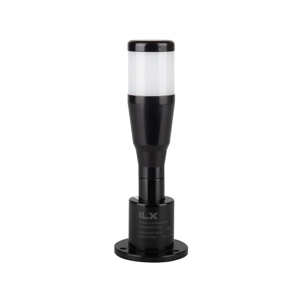 1 Katlı Işıklı Kolon - Ø50 T5 PRO Black Serisi İkaz Lambası | İLX