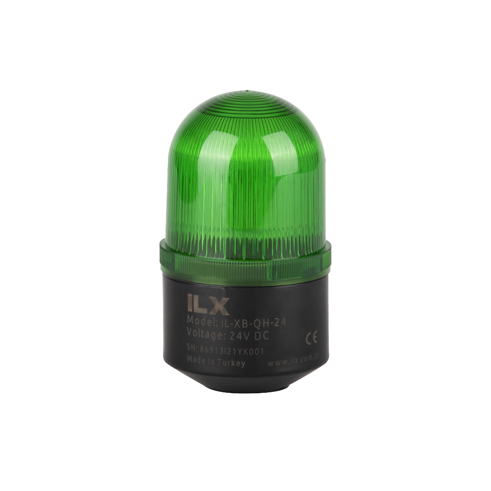 Yeşil İkaz Lambası - Ø70 Q Serisi Kubbe Tepe Lambası | İLX
