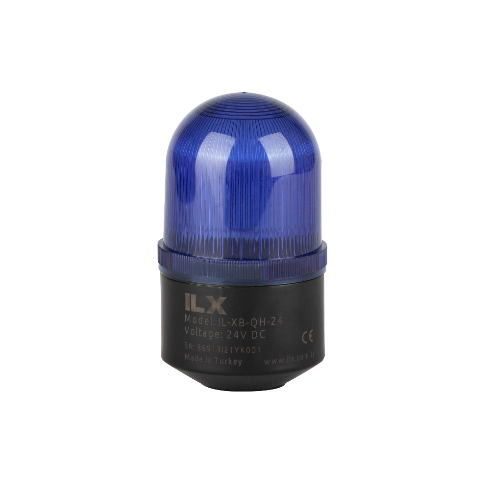 Mavi İkaz Lambası - Ø70 Q Serisi Kubbe Tepe Lambası | İLX