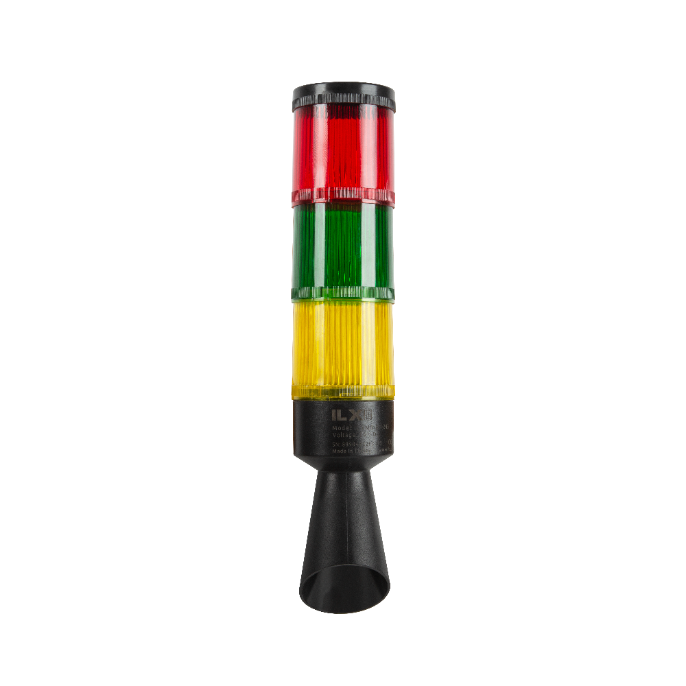 3 Renk Multi Buzzer Borulu Korna -  Ø70 B Serisi Tepe Lambası | İLX