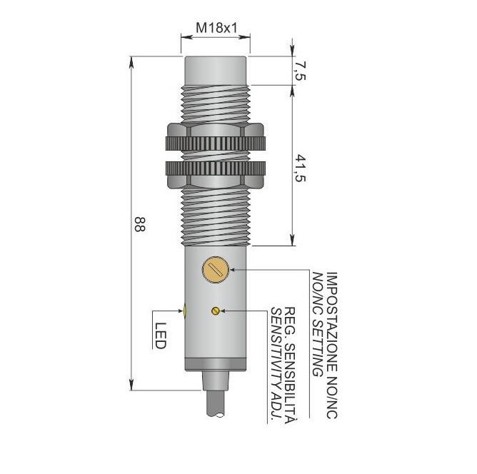 AECO Kapasitif Sensör - SC18SP-AE10 NO/NC | İLX