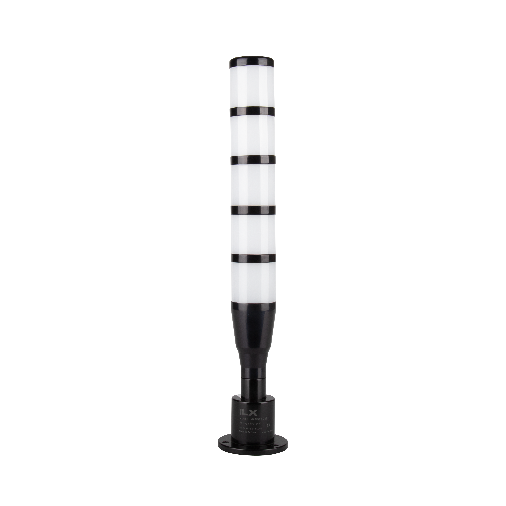 5 Katlı Işıklı Kolon - Ø50 T5 PRO Black Serisi İkaz Lambası | İLX
