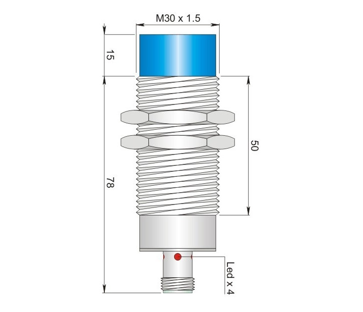 AECO İndüktif Sensör - SI30-AE15 NO H | İLX