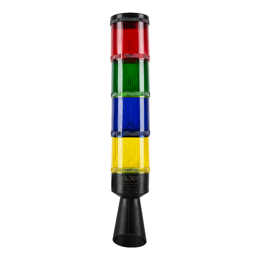 4 Renk Multi Buzzer Borulu Korna -  Ø70 B Serisi Tepe Lambası | İLX