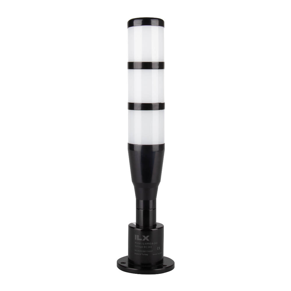 3 Katlı Işıklı Kolon - Ø50 T5 PRO Black Serisi İkaz Lambası | İLX