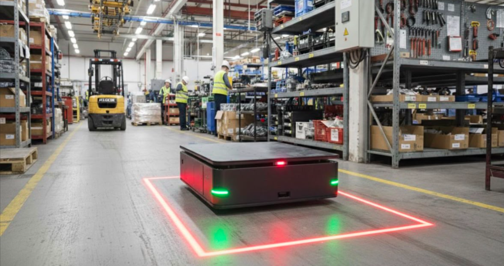 AGV sistem mimarisi ve Kinco DC servo sürücü uygulama şeması
